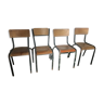 Set de 4 chaises d’école