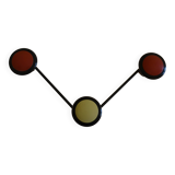 Wall coat rack with 3 hooks circa 1960s