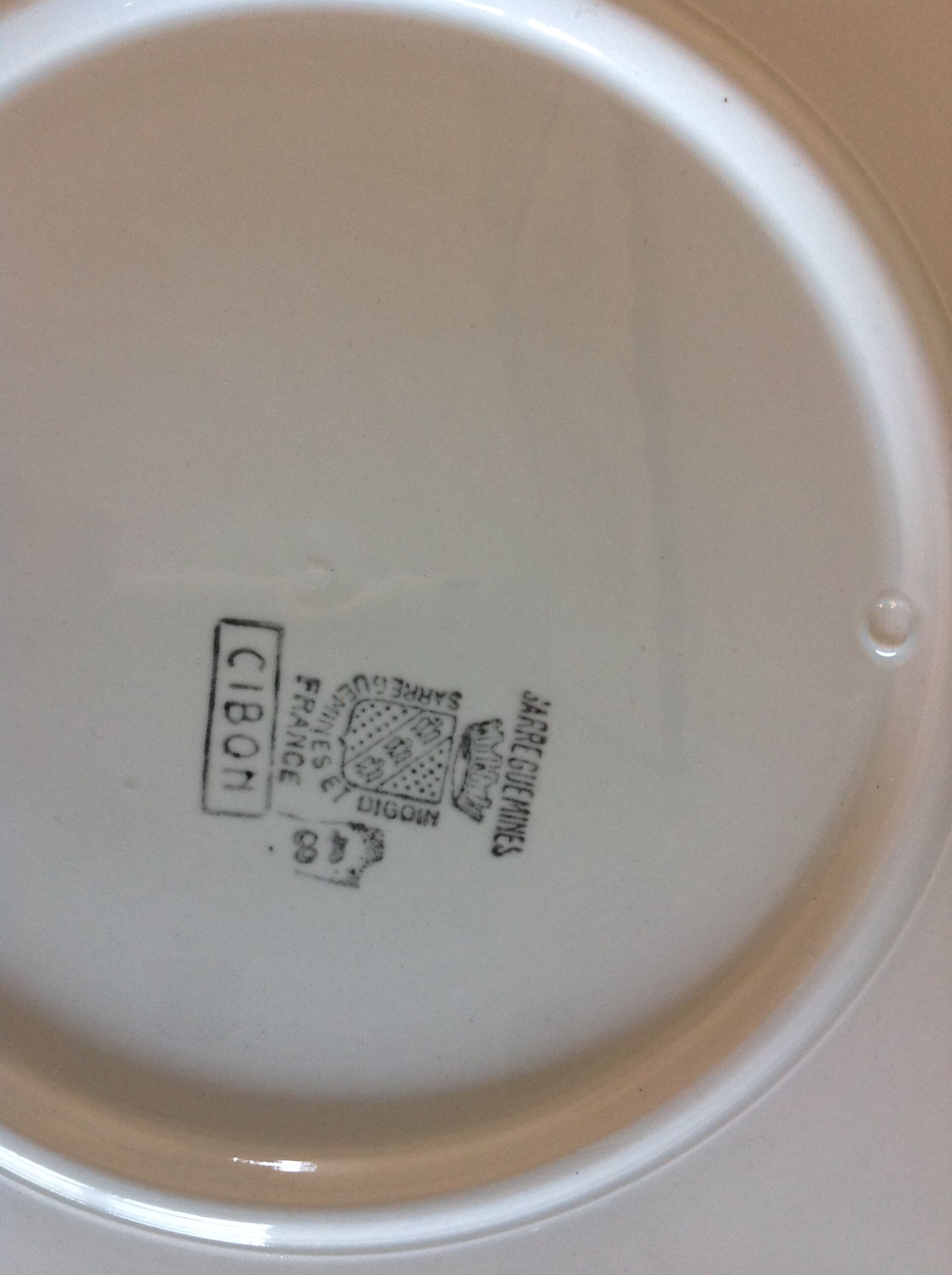 Cake dish Sarreguemines Digoin cibon décor / vintage 50-60 e