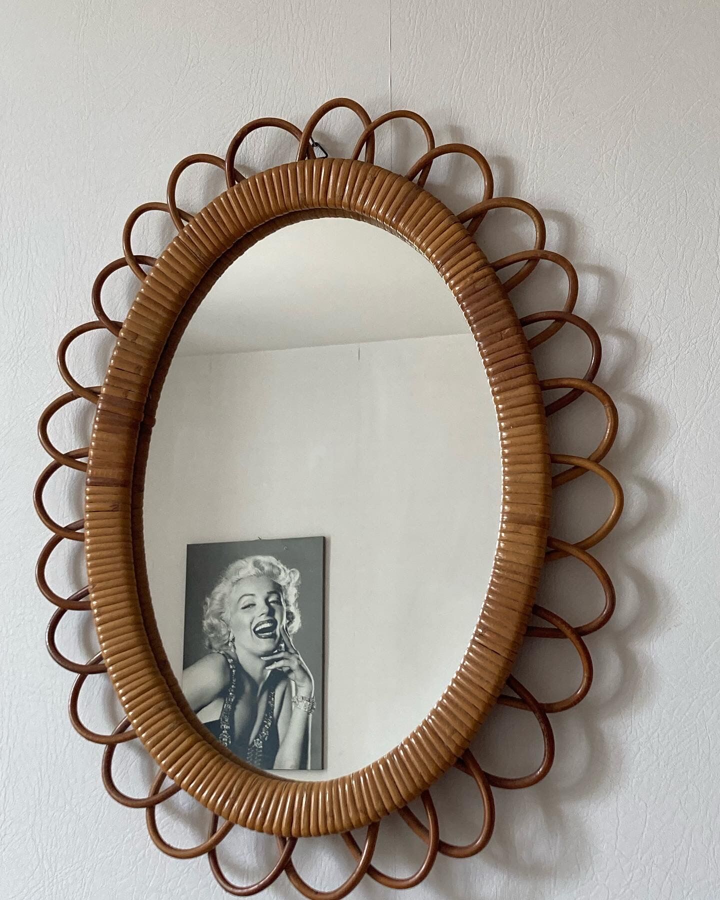 Rattan mirror