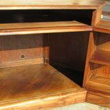 Superb corner cabinet in solid walnut, very good quality