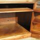 Superb corner unit in solid walnut, of very good quality