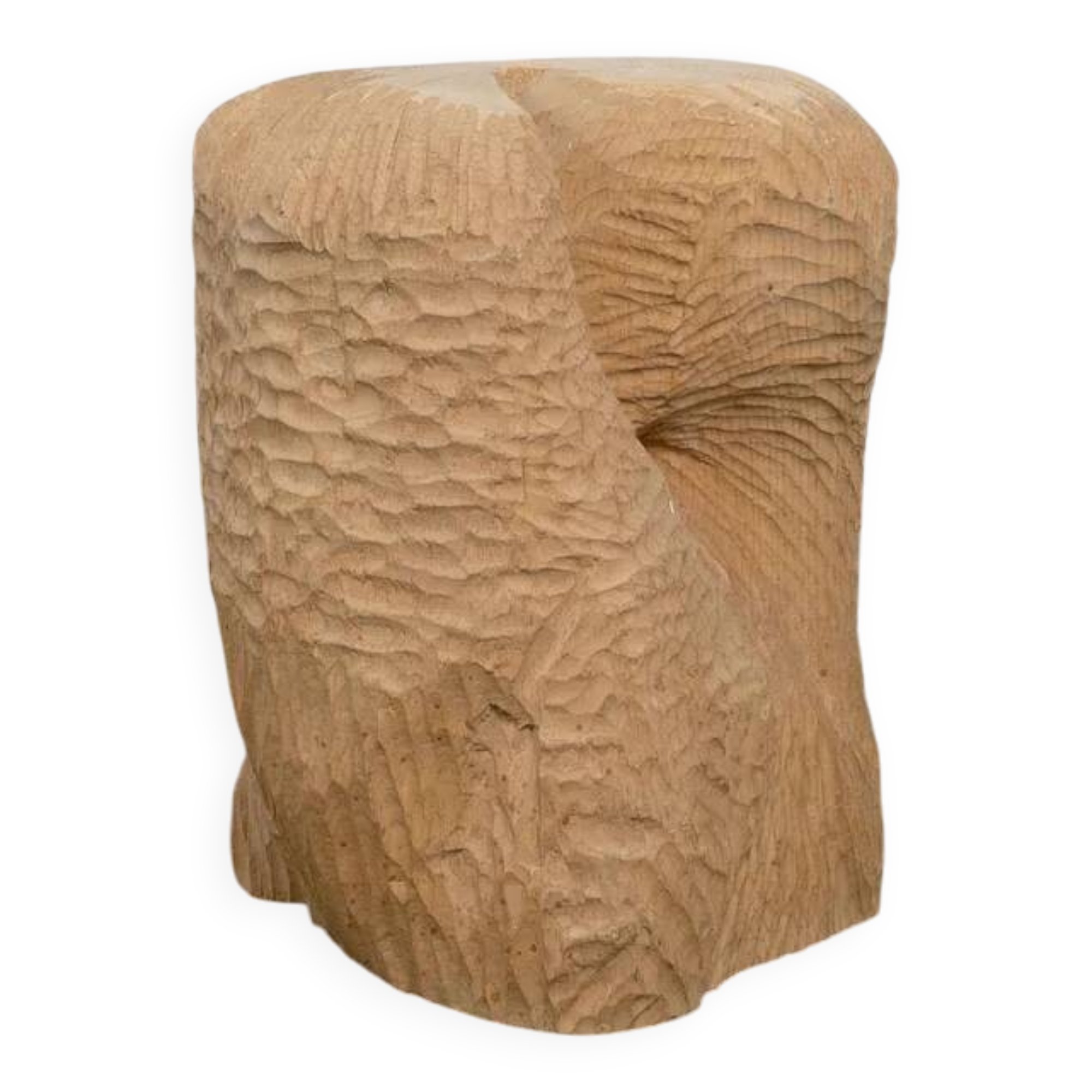 Sculptural folk craft side table