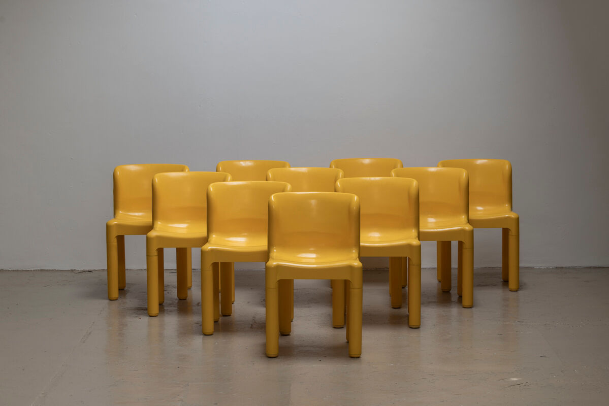 Chairs model 4875 by Carlo Bartoli for Kartell, 1970s, set of 10