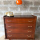 Vintage Scandinavian style mahogany chest of drawers