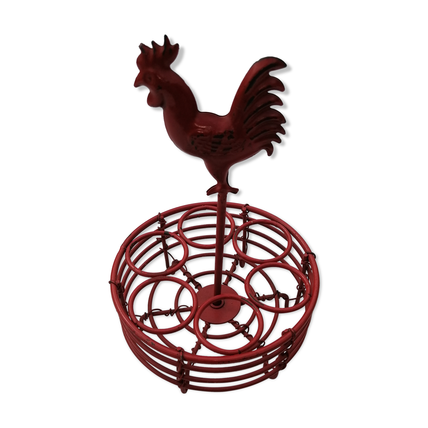 Support a oeufs en metal
