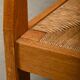 Art Deco Haagse School Armchair in solid Oak and Straw, 1930s