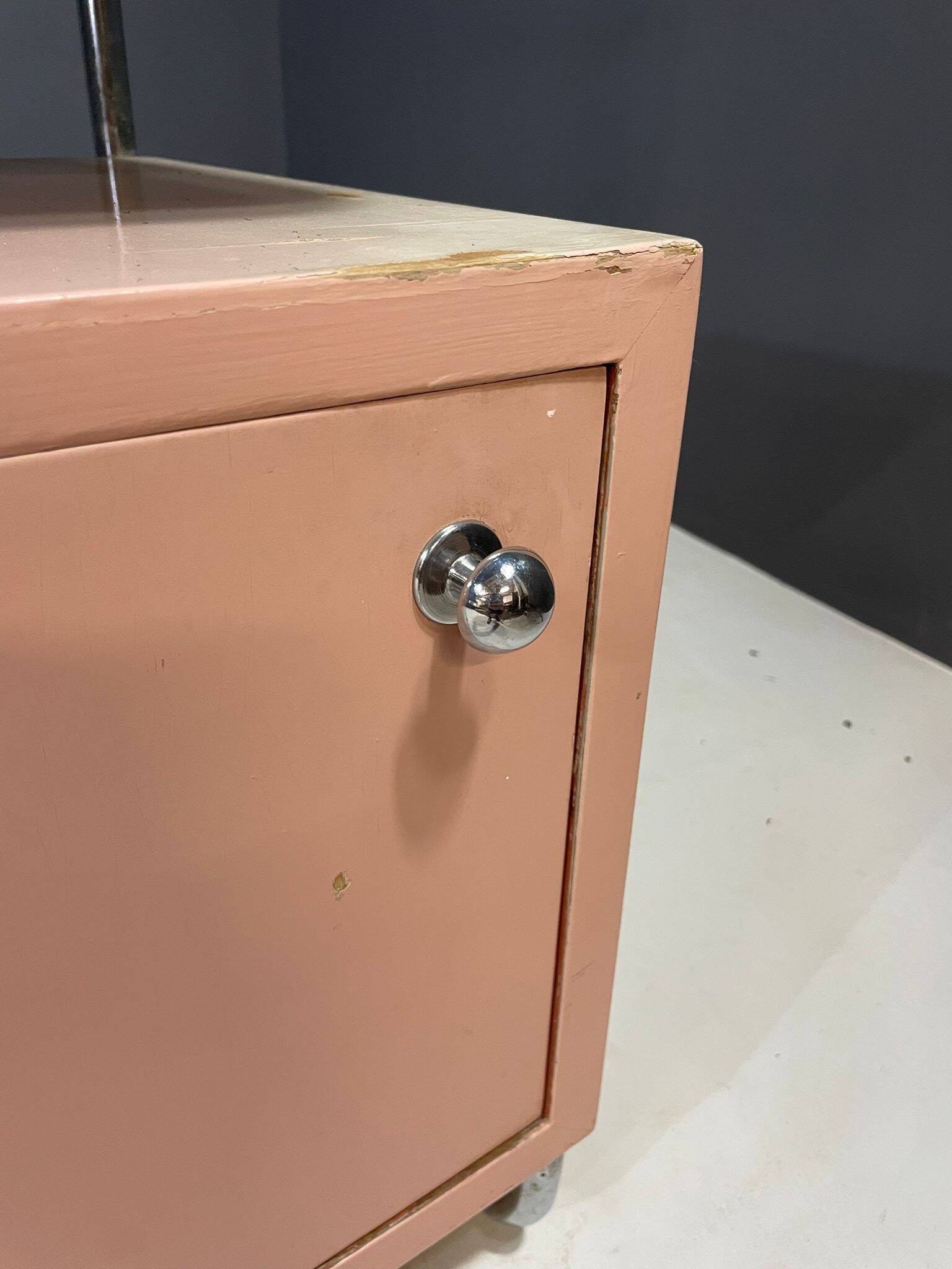 Kovona Bauhaus style bedside table, 1950s, Czechoslovakia