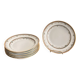 6 Deep Plates Limoges Porcelain Harreau Fluted Edge Neo-Classical