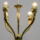Art Deco Italian Brass Chandelier, 1940s