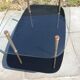 Glass and brass coffee table