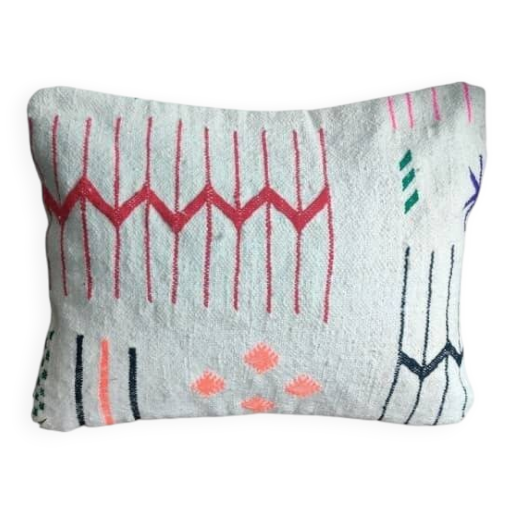 White Moroccan bohemian cushion