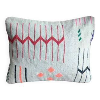 White Moroccan bohemian cushion