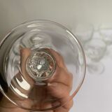 6 crystal wine glasses