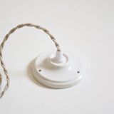 Suspension in a solid floral shape Cosette "mineral blue"