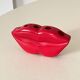 Pop Art red plastic Lips desk organizer / pen holder