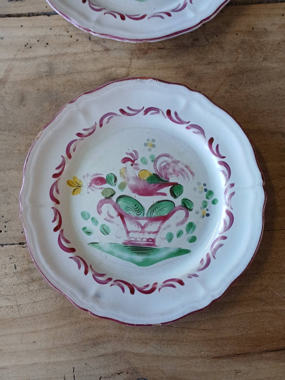 2 very old Lunéville dessert plates