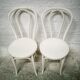Paire de chaises bistrot Baumann blanches