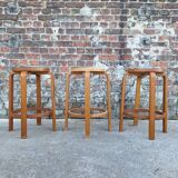 3 vintage Alvar AALTO style stools