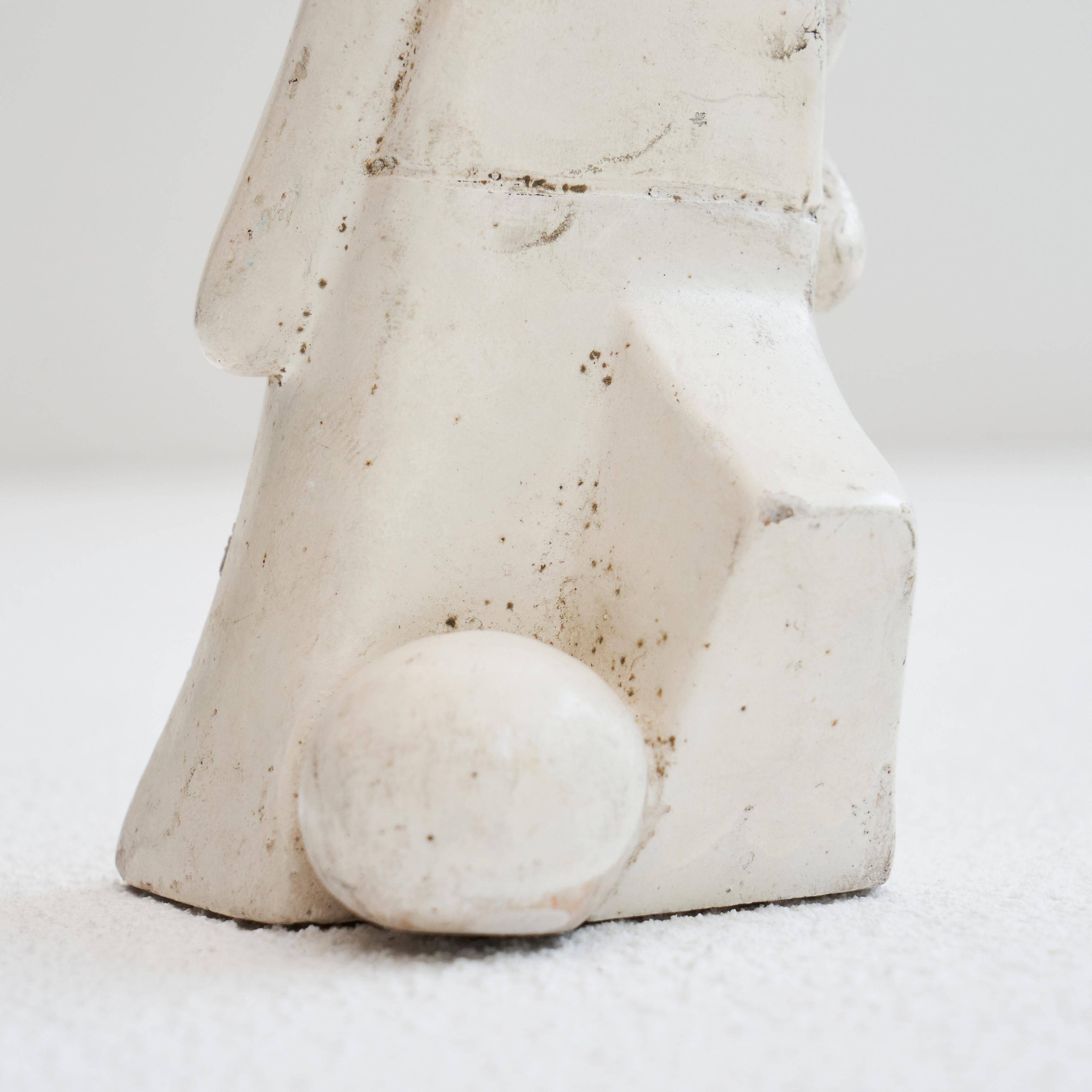 Cubist sculpture of a footballer 1970