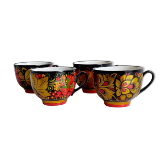 Quatre tasses folklore Russe