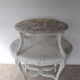 Tea table, marble and wood style Louis XV patina