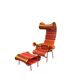 Moroso Shadowy lounge chair with footstool designed by Tord Boontje