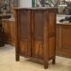 Brutalist Aranjou wardrobe in elm 1960s