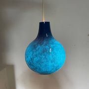 Peill and Putzler mid century vintage blue glass pendant chandelier