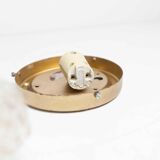 Gold floral glass ceiling light 1960