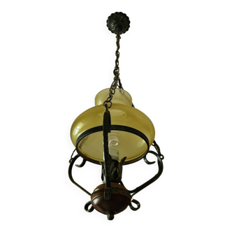 Old glass chandelier