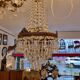 Hot air balloon chandelier with grapevines early twentieth century