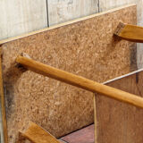 Scandinavian wooden service, compass feet
