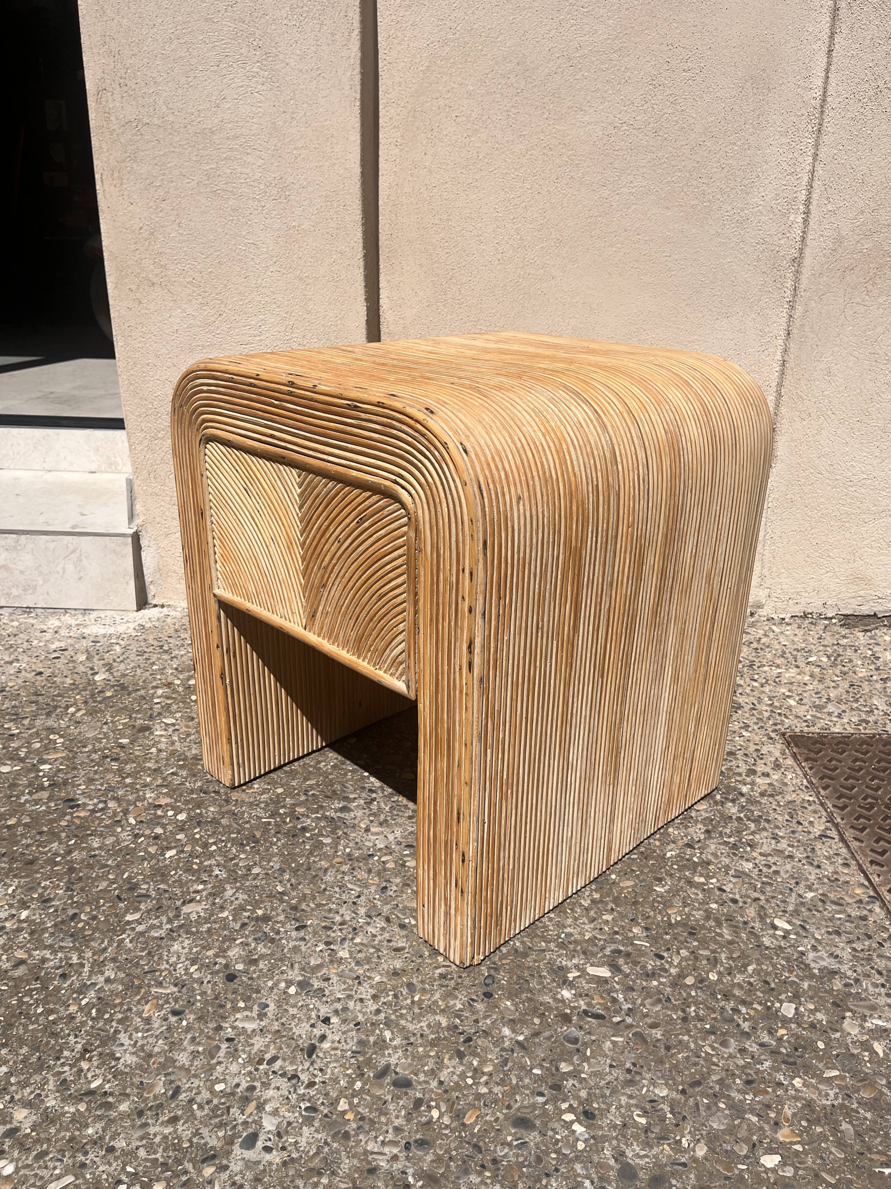 Vintage rattan bedside table from the 70s/80s