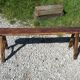 Ancient primitive farm benches