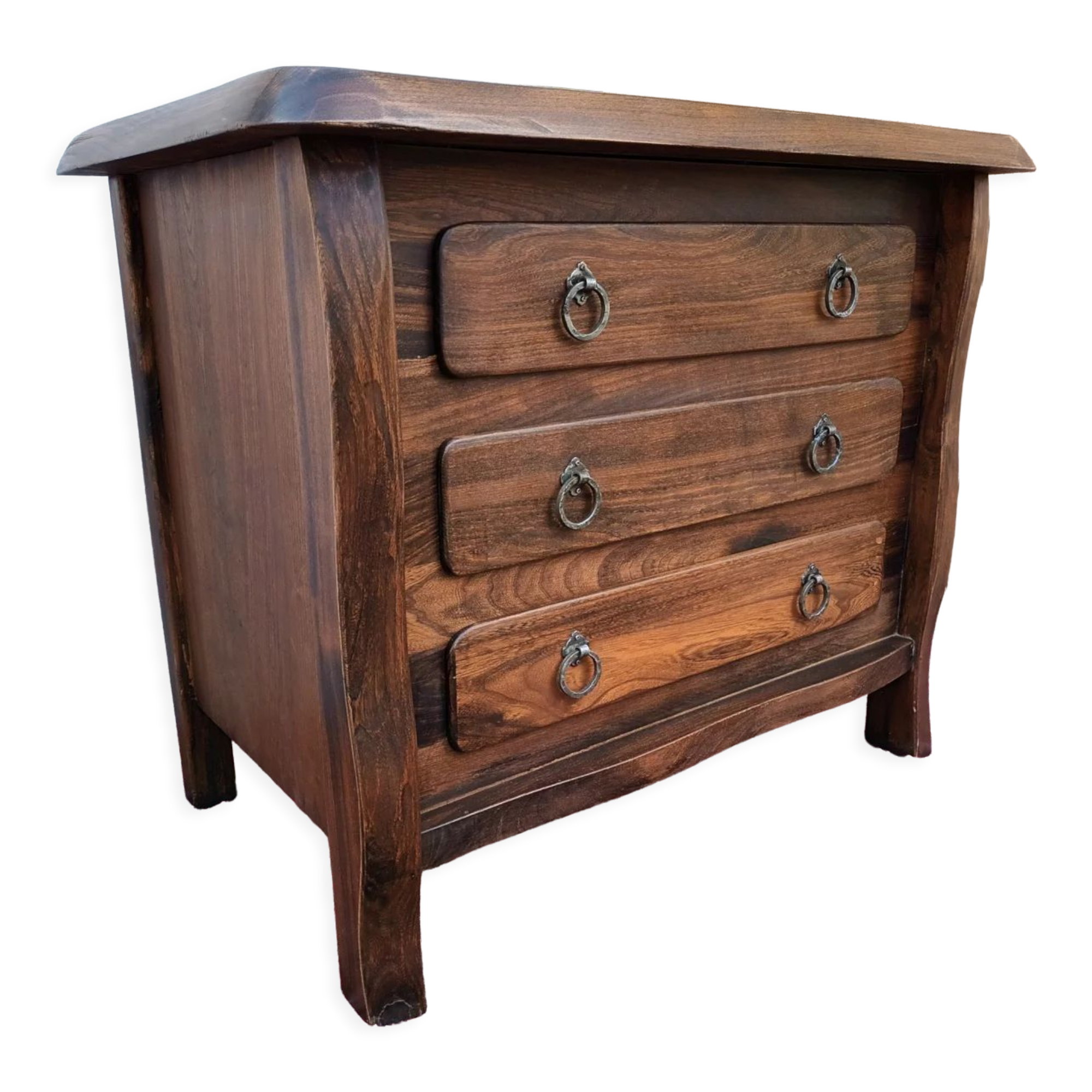Brutalist elm chest of drawers