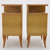 1960s Pair of Nightstands in Ash Finish , Italy