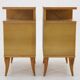 1960s Pair of Nightstands in Ash Finish , Italy