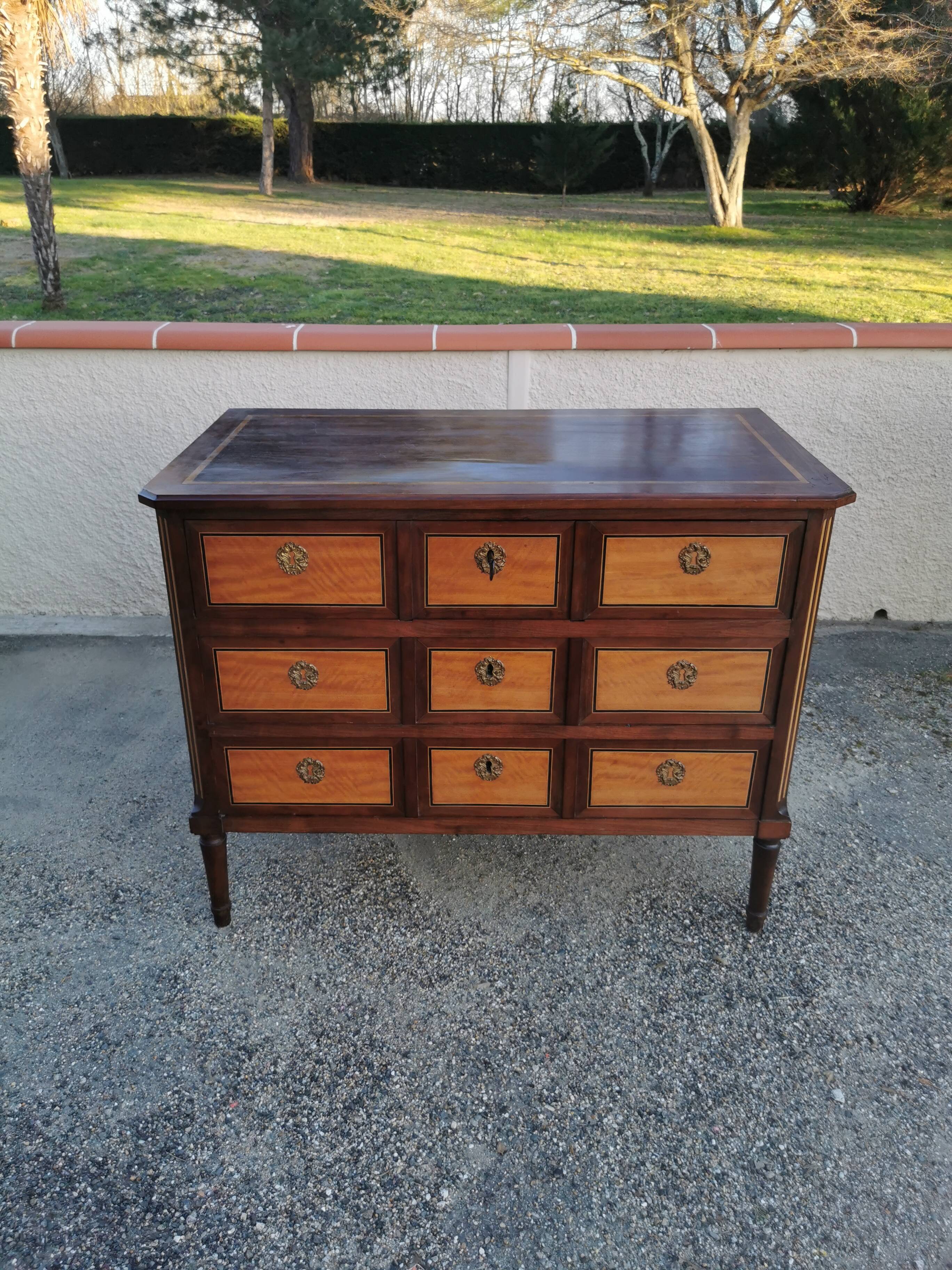 Louis XVI style chest of drawers