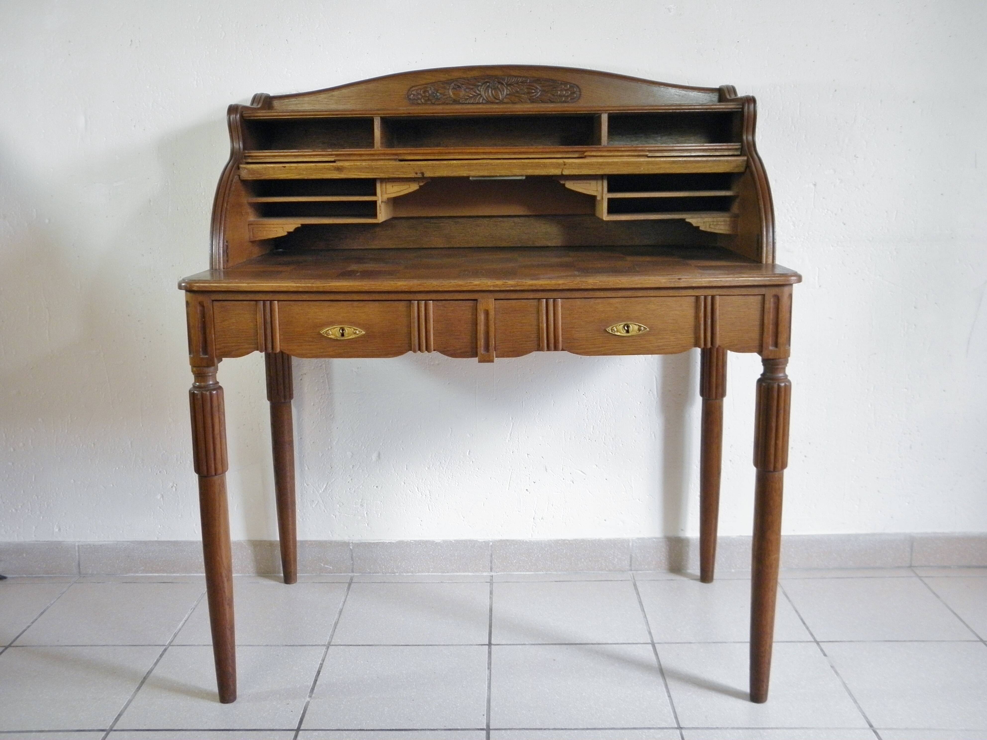Art deco cylindrical desk