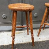 Paire de tabourets rustique vintage