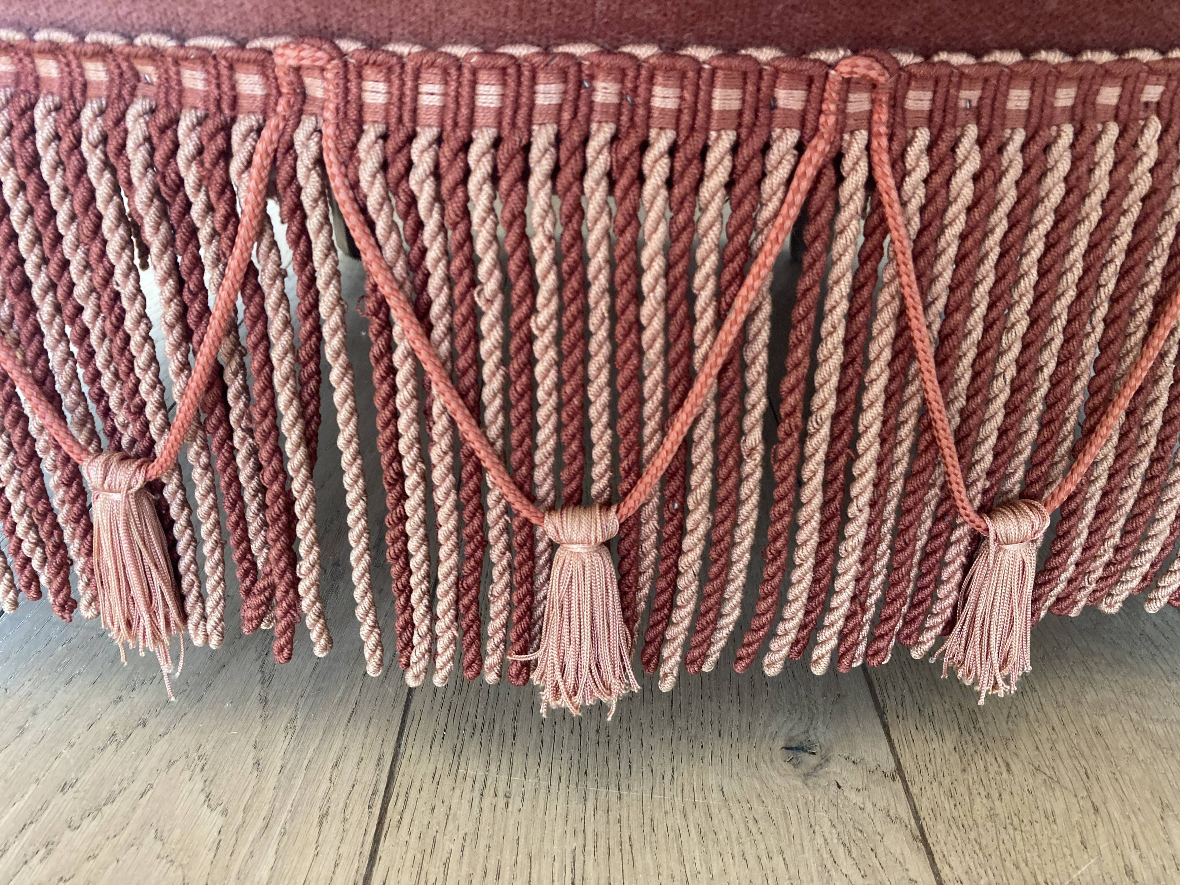 Pink velvet armchair