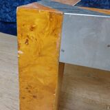 Italian burl coffee table after Willy Rizzo for Mario Sabot