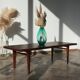 Table basse palissandre et teck massif