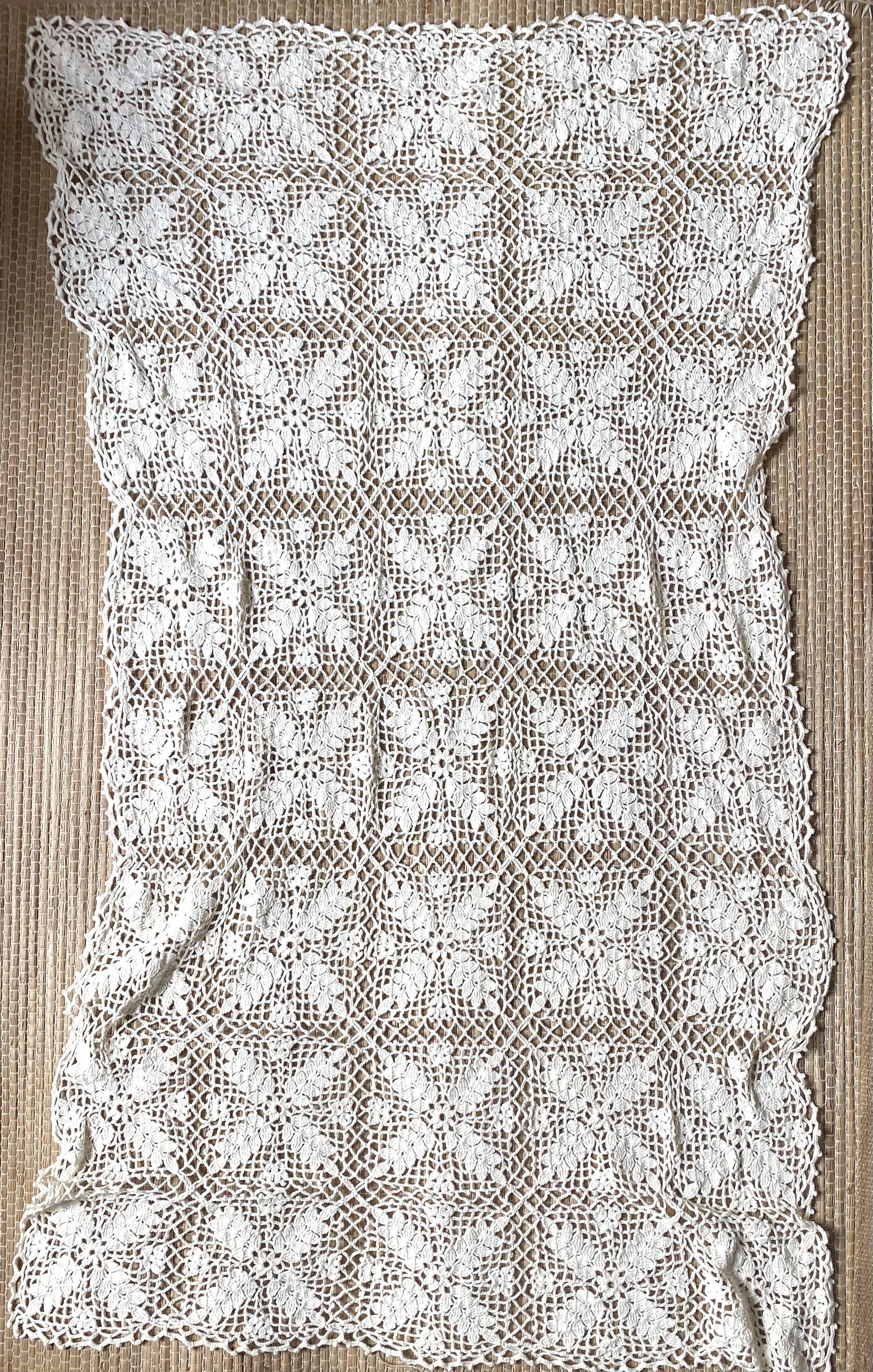 Plaid, couverture au crochet 75X150 cm
