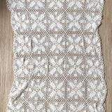 Plaid, crochet blanket 75X150 cm