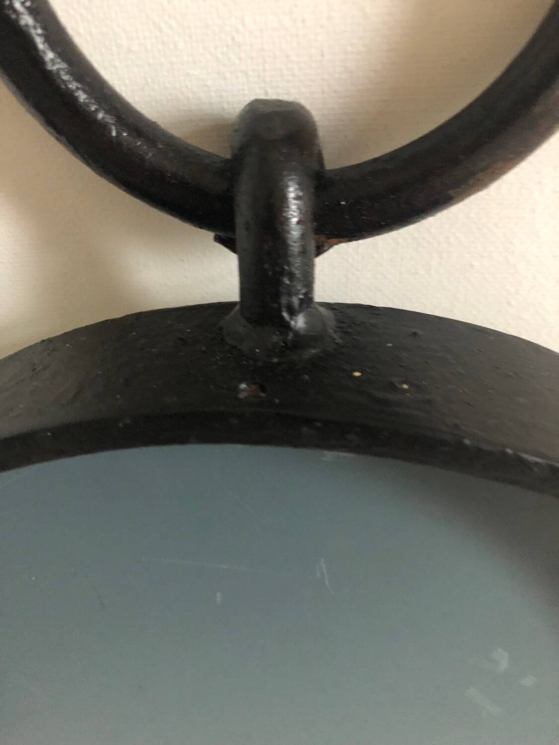 Large Brutalist Wrought Iron Mirror