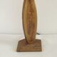 French vintage gold retro resin table lamp with marble effect cone shade.