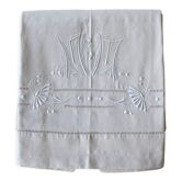 Hand-embroidered antique sheet