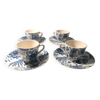 Set of 4 cups and 4 saucers Villeroy and Boch, the Paradiso